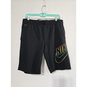 Nike SB Shorts Men's Size Small Black Rainbow Logo Swoosh Pockets Drawstring S
